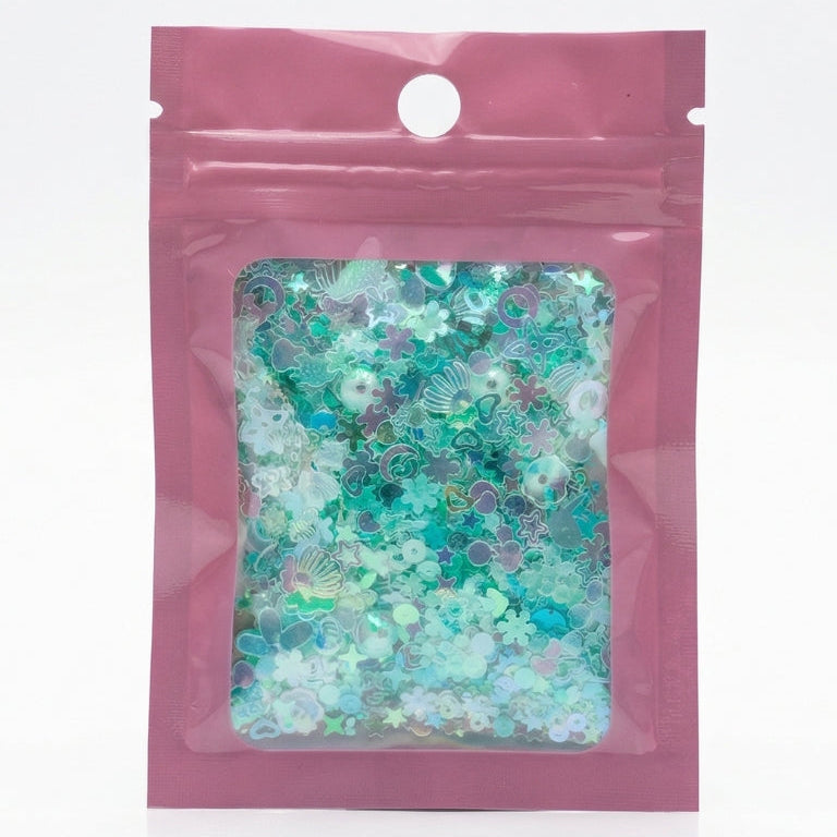 PVC Sequins 10gm Craft, Slime Filler, Embellishments for Sewing, DIY, Scrapbooking & Decorations
