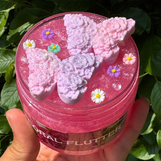 Floral Flutter Clear Slime