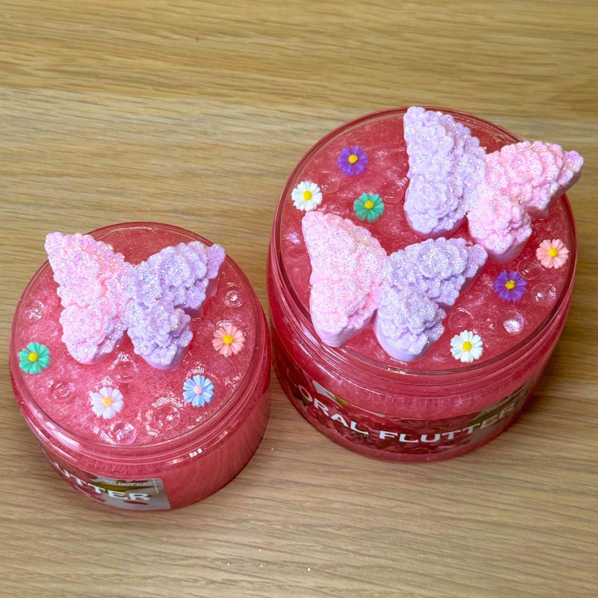 Floral Flutter Clear Slime