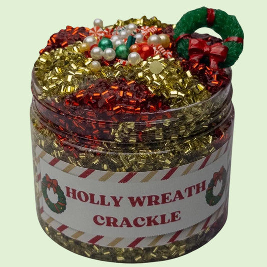 Holly Wreath Crackle Bingsu Slime